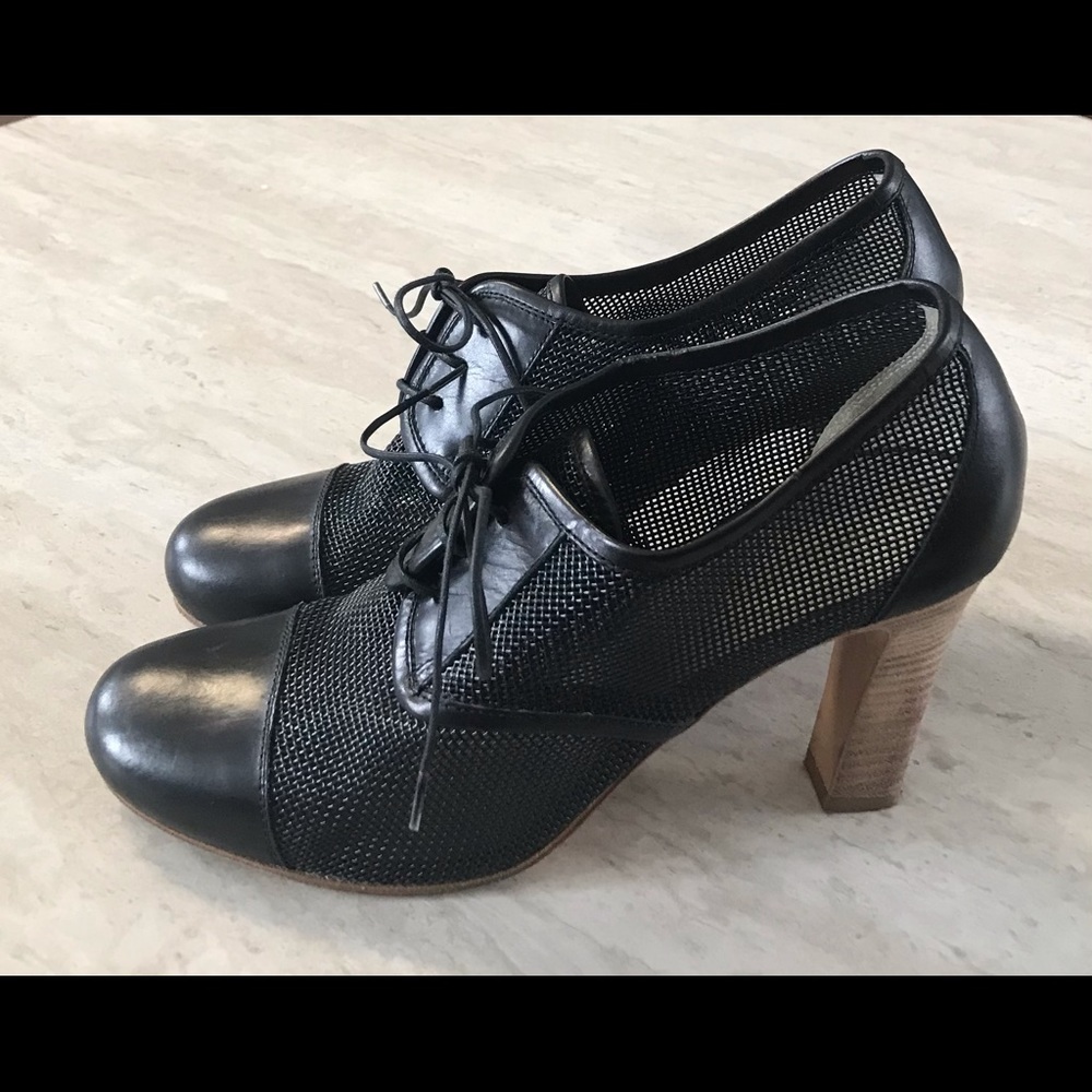 Jill Sander Black heeled Oxfords Sz 9